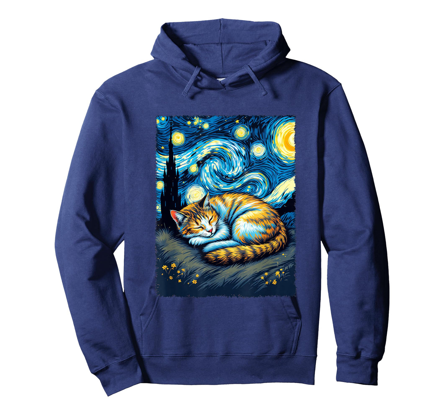 Sleeping Cat Starry Night for Cat Lover T-Shirt