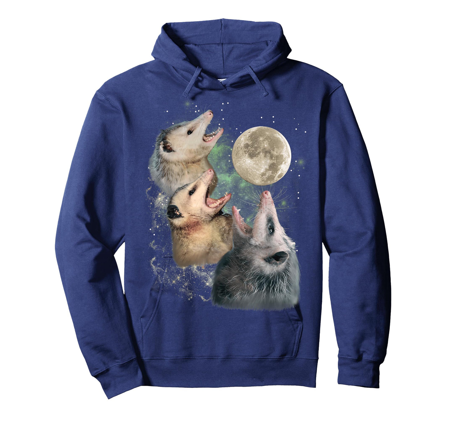 Three Opossums Moon 3 Possum Howling Funny Cursed Cult Meme Men Women T-Shirt