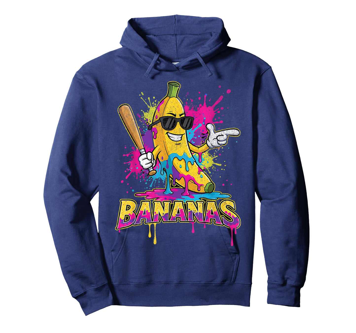 Baseball Banana Funny Splatter Sports Kids Teens T-Shirt