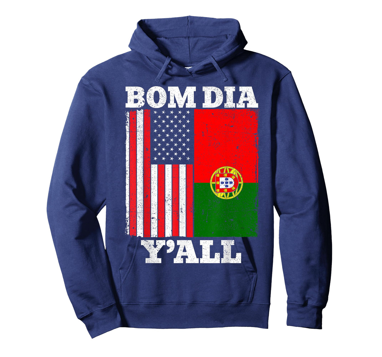 Portuguese American USA Portugal Flag Bom Dia Y'all T-Shirt