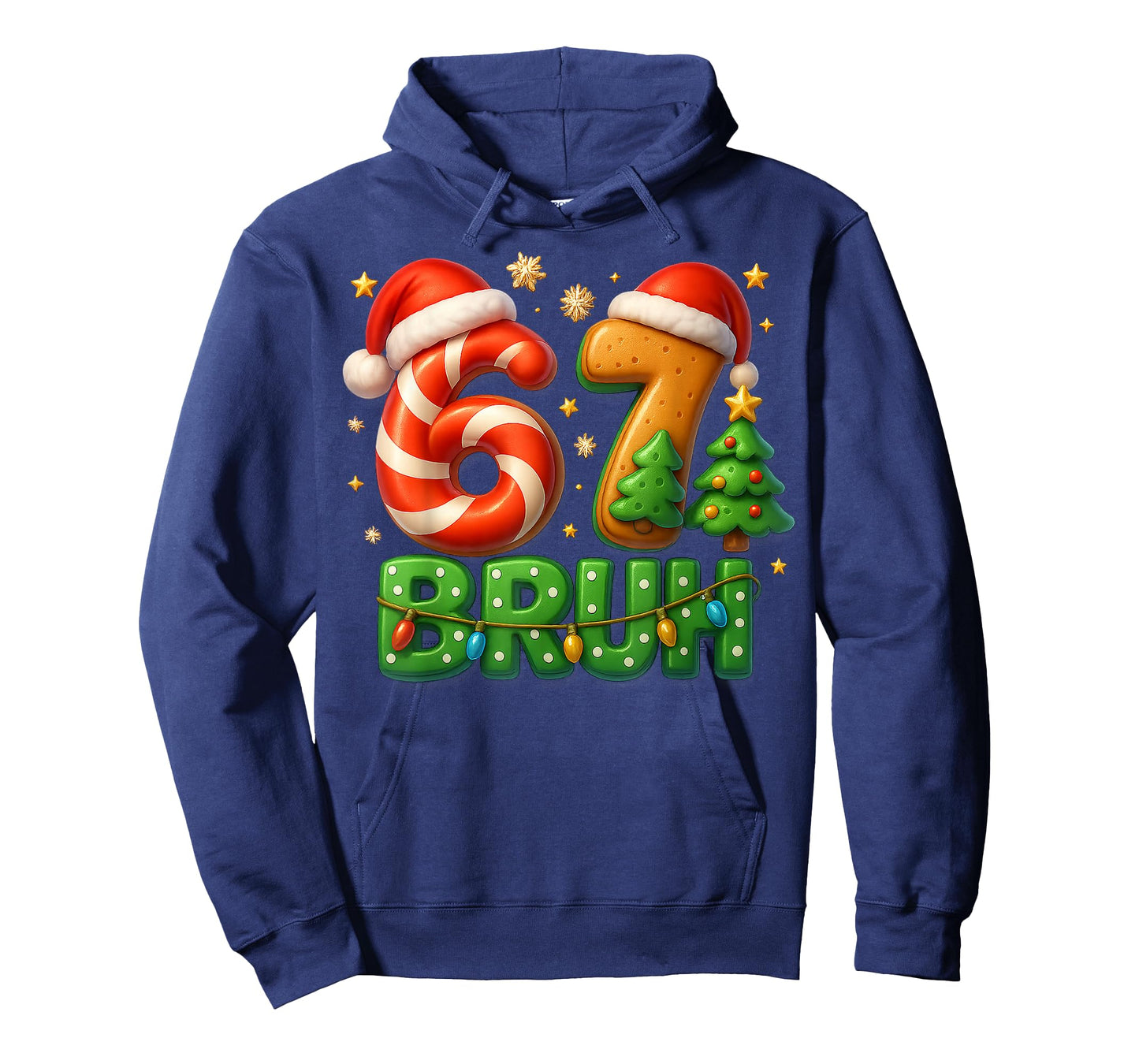 67 Bruh Christmas Candy Cane Gingerbread Design Xmas Gifts T-Shirt