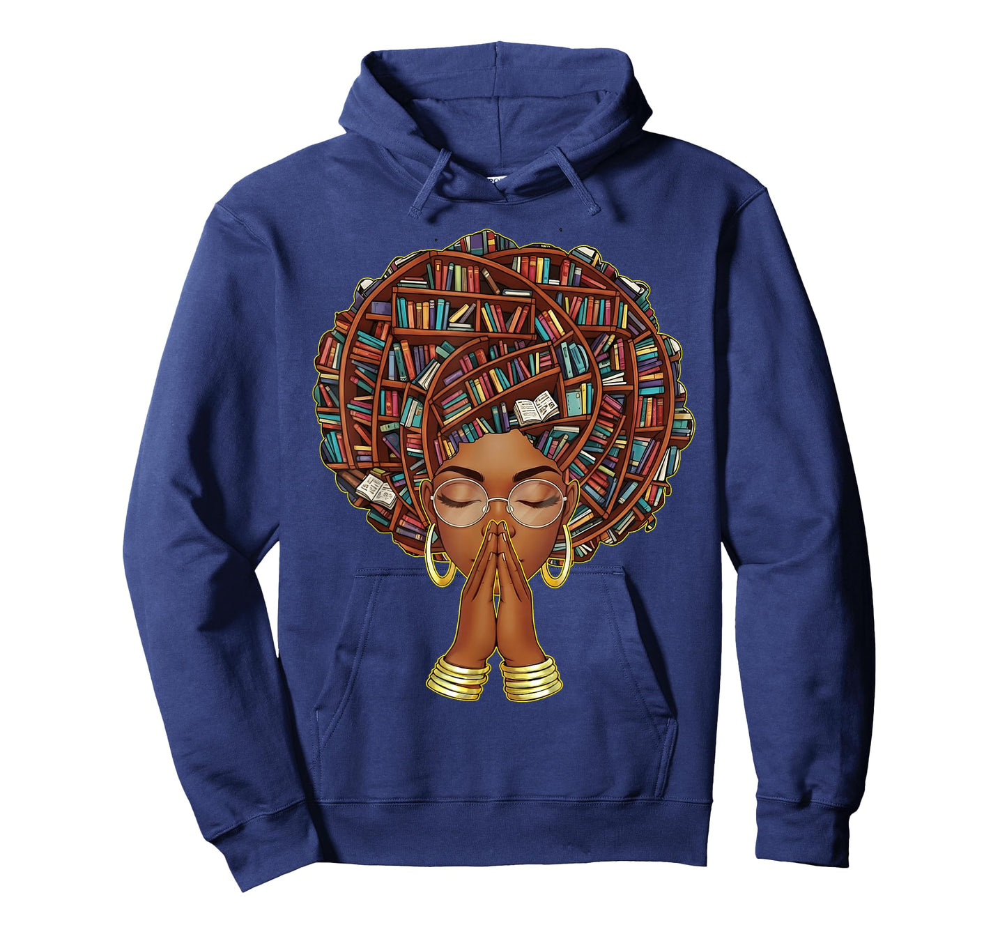 Black History Month Afro Book Lover Women Girls Librarian T-Shirt