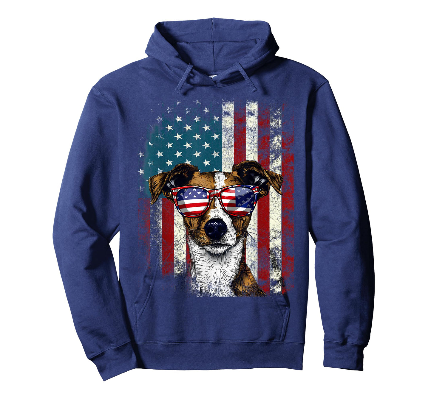 Patriotic Jack Russell Terrier American Flag 4th of July T-Shirt