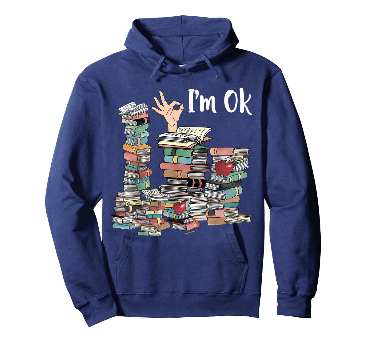 Reading Books Librarian Reader Nerd I'm Ok Teacher School T-Shirt