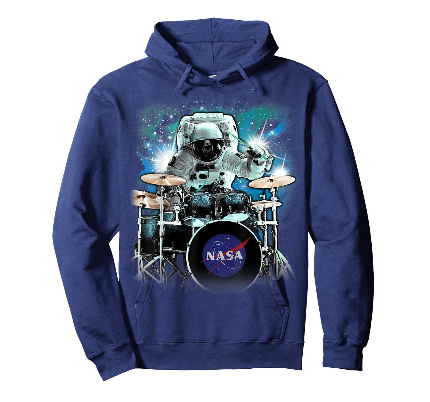 NASA Space Drum Playing Astronaut T-Shirt