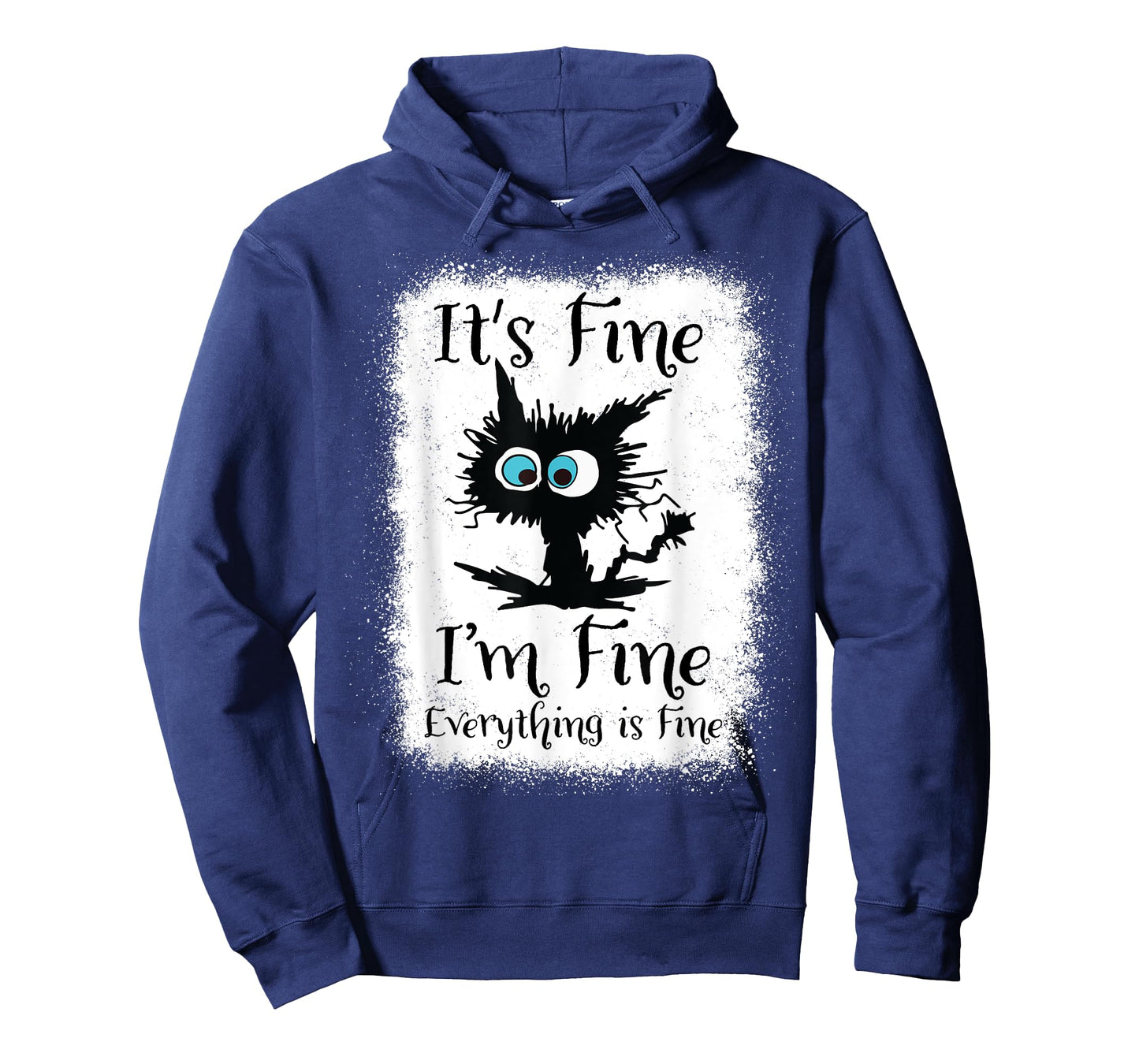 It's Fine I'm Fine Everything Is Fine Funny Black Cat Nurse T-Shirt