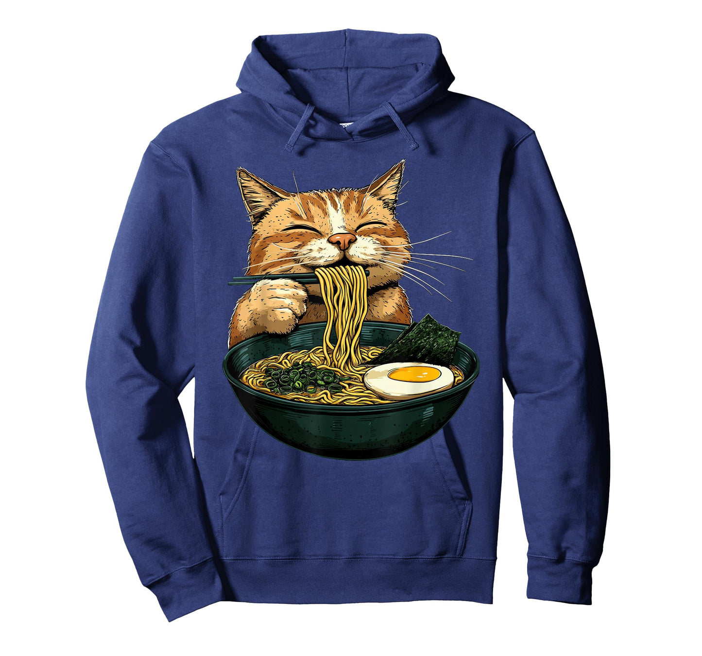 Funny Cat Eating Ramen Japanese Graphic Tee Anime Kawaii Cat T-Shirt