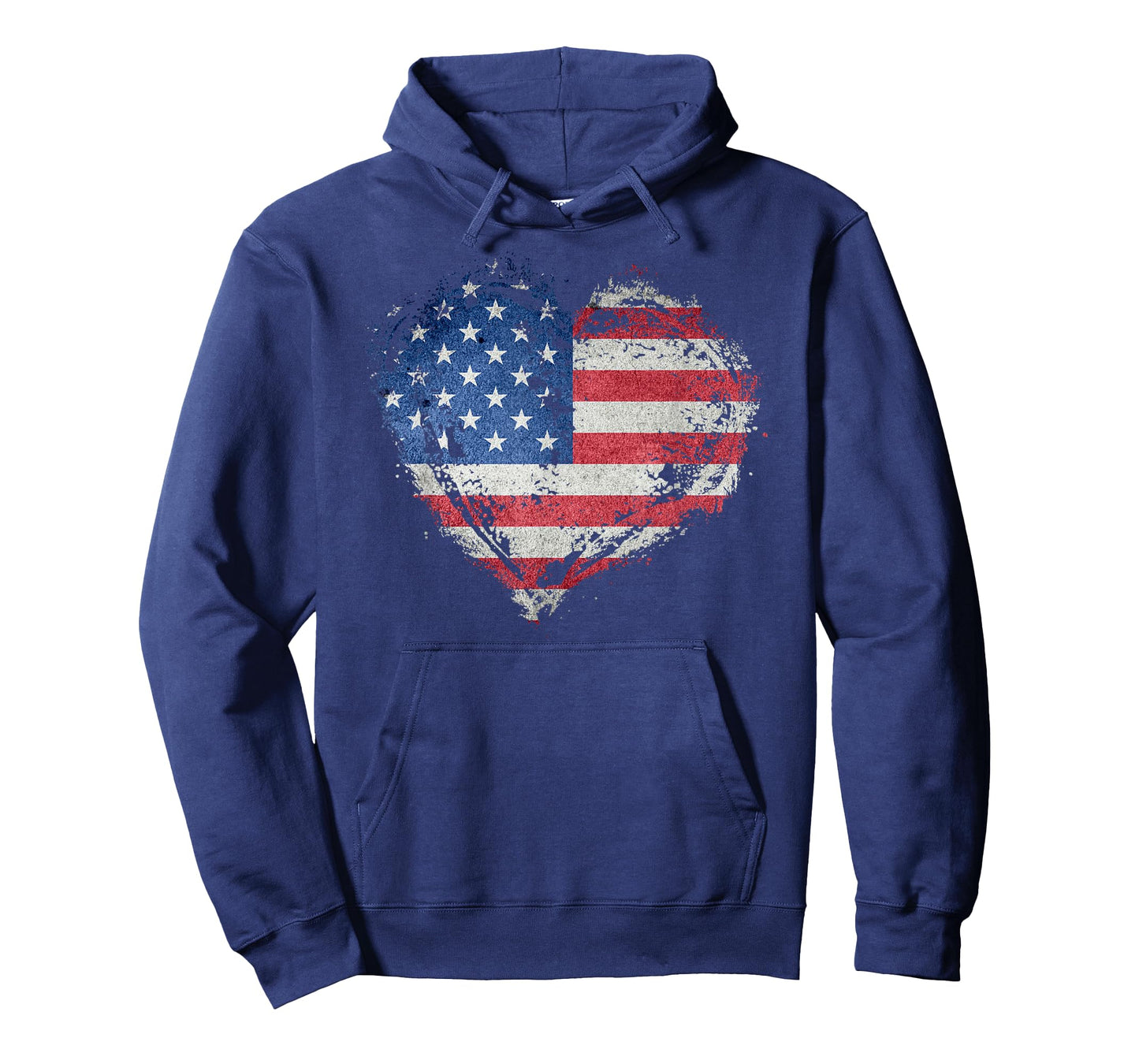 Vintage USA Heart Shape American Flag Stylish Design T-Shirt