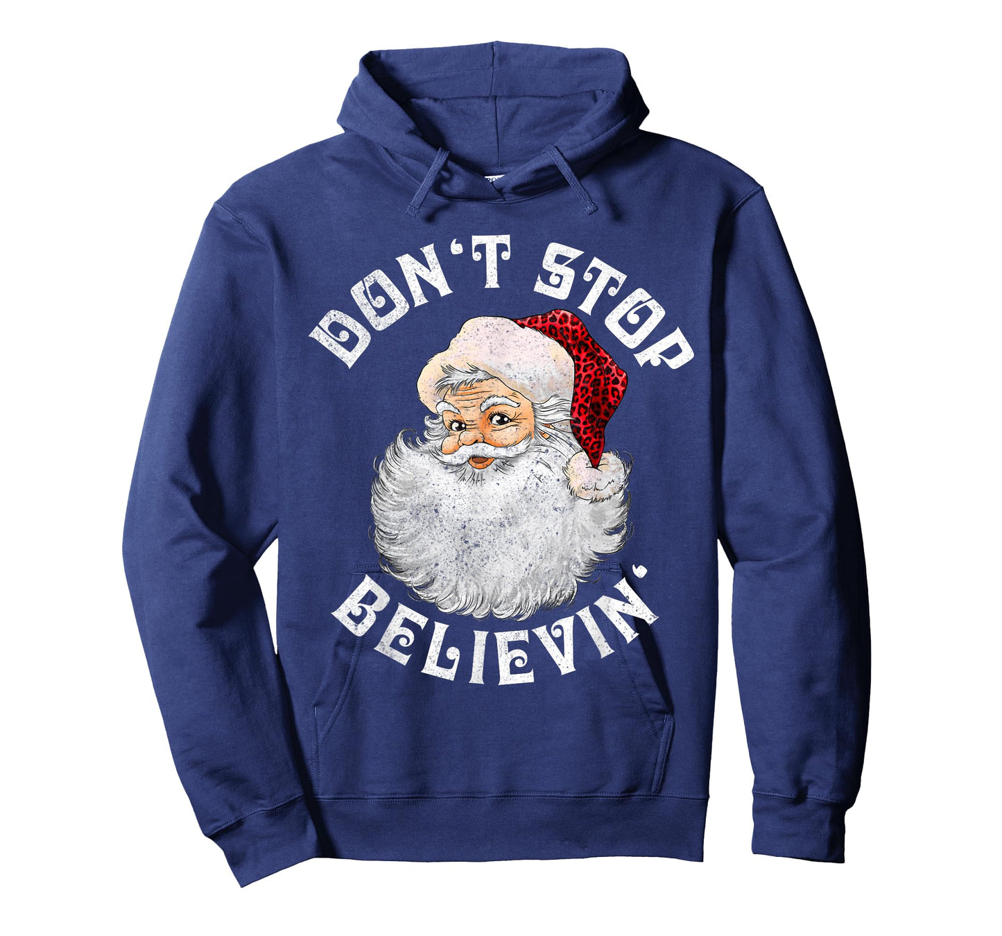 Don't Stop Believin Christmas Santa Pajamas Boys Kids Xmas T-Shirt