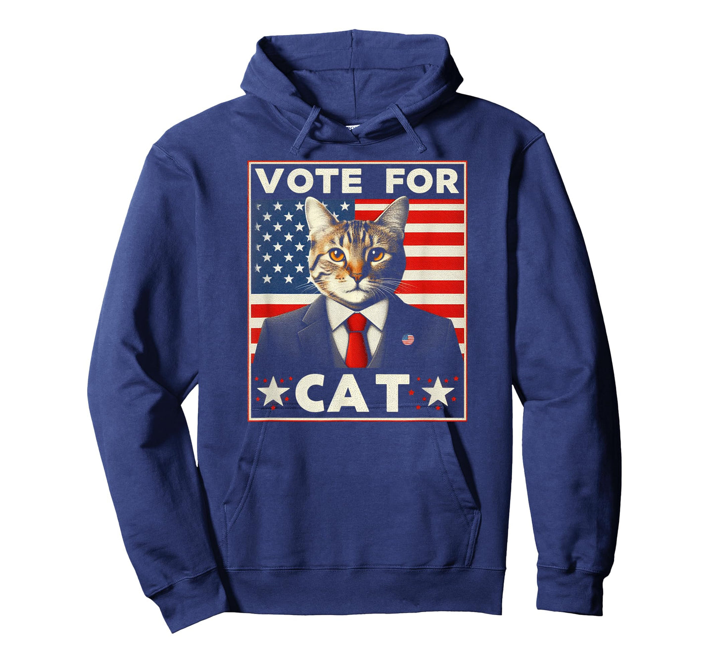 Cat for President Election Vote Cat USA Flag Women Kids Men T-Shirt
