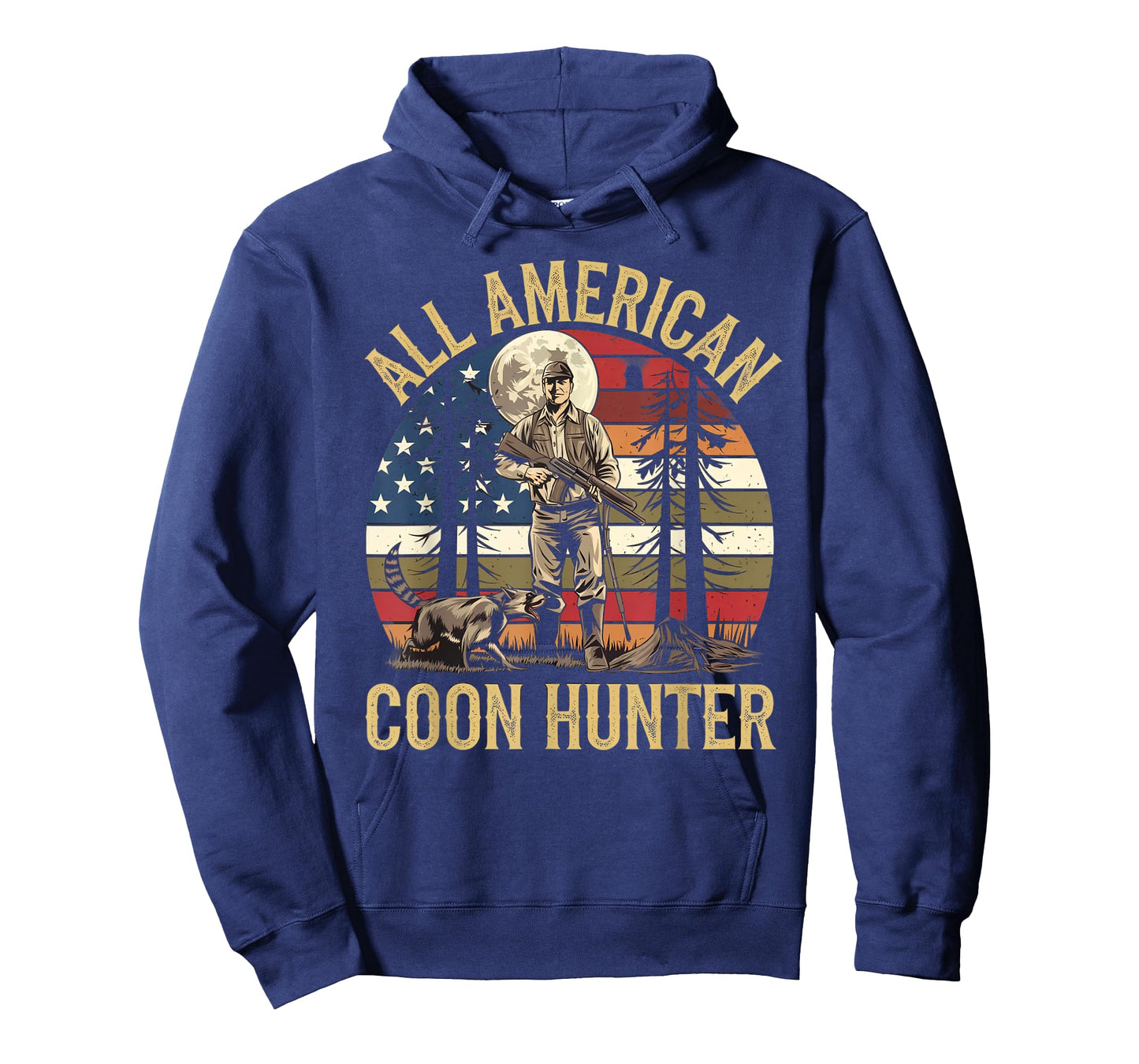 Coon Hunting Night โ Patriotic Design for Coon Hunters T-Shirt