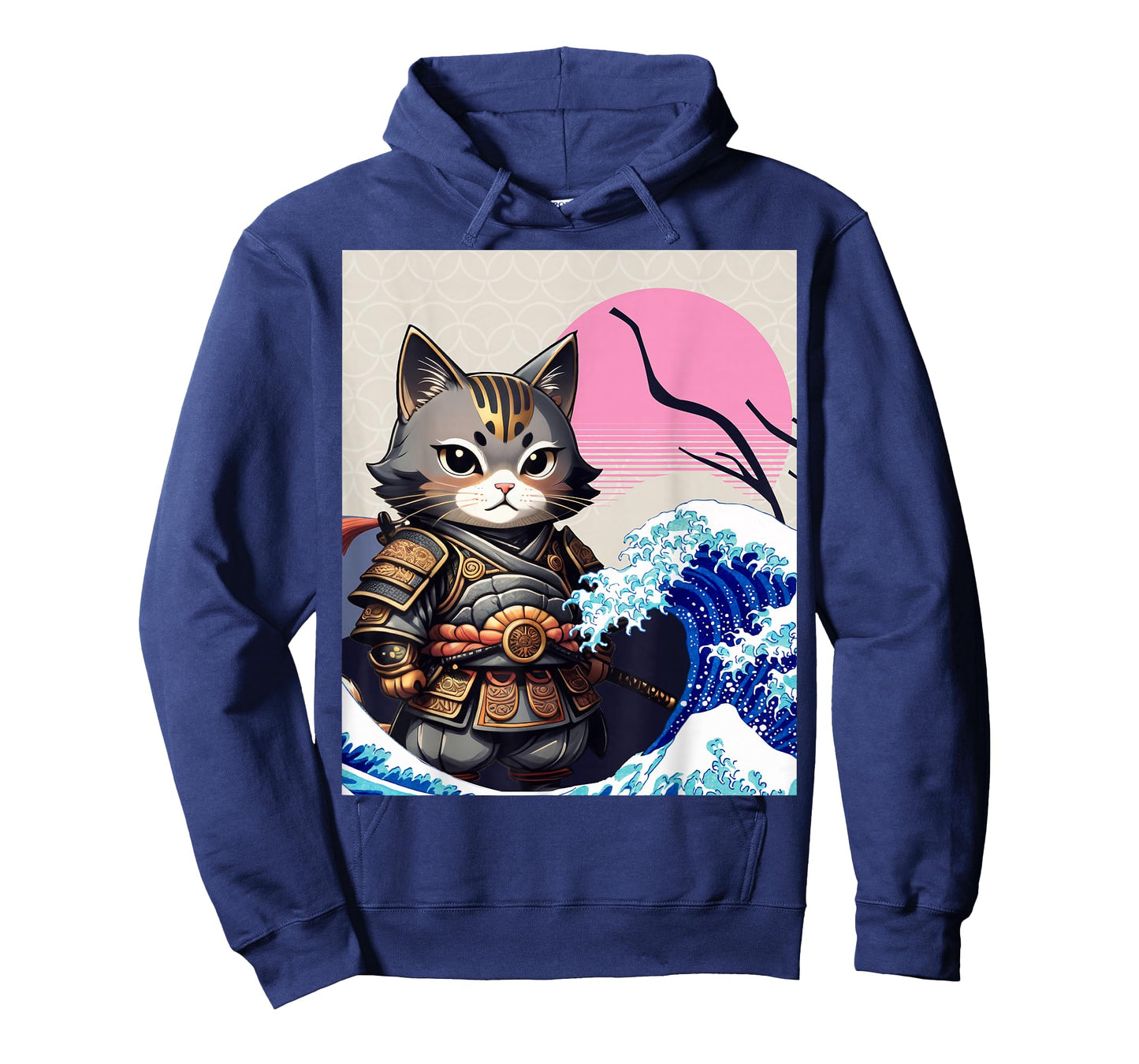 Japanese Ninja Art and Japan Samurai Cat T-Shirt