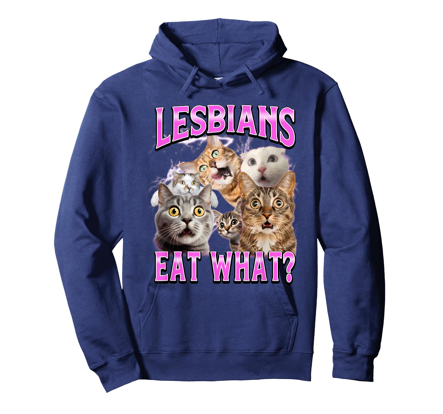 Lesbians Eat What?! Funny Cat Gay Pride LGBTQ Pun Bootleg T-Shirt