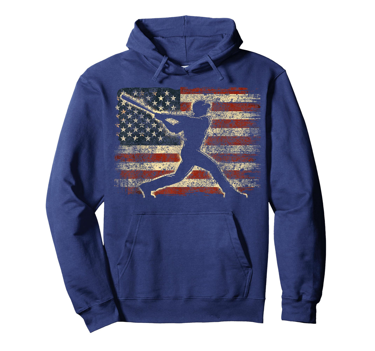 USA Flag Baseball Player American Flag Baseball T-Shirt
