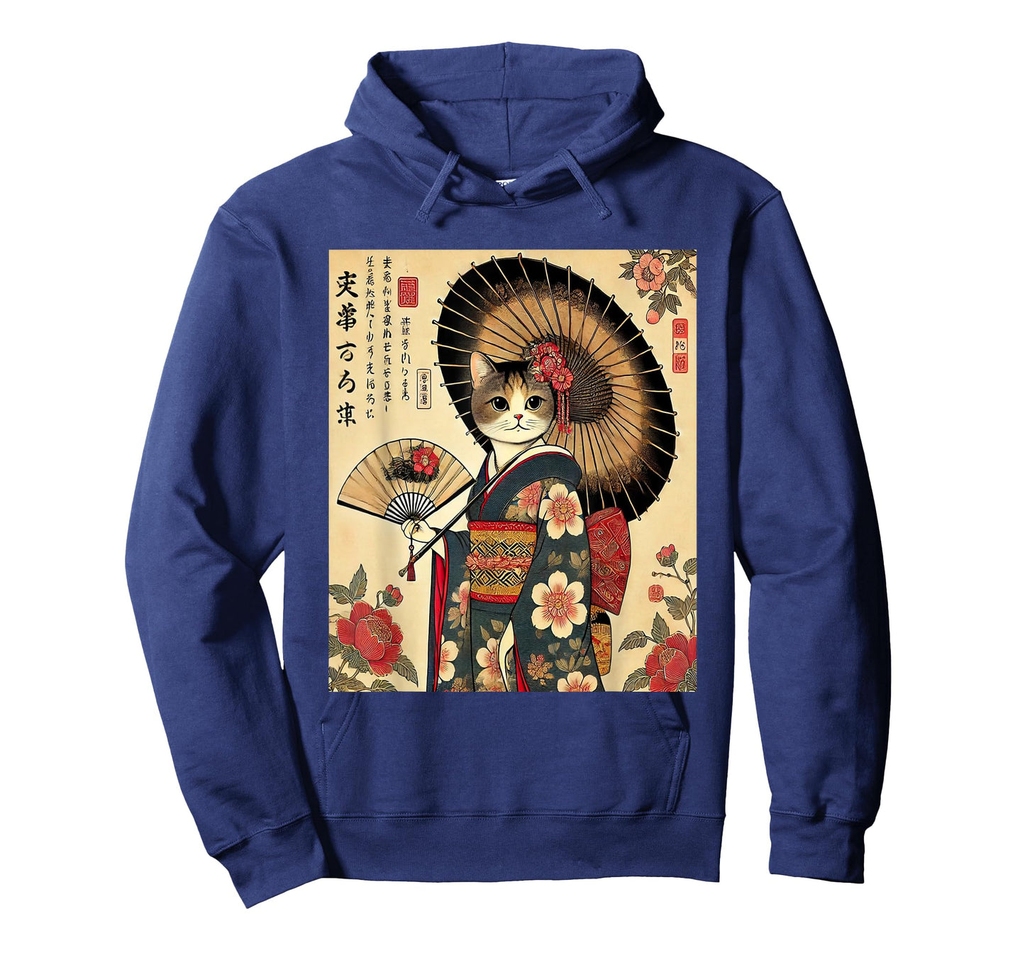 Funny Cat Geisha Japanese Anime Cute Cat Art T-Shirt