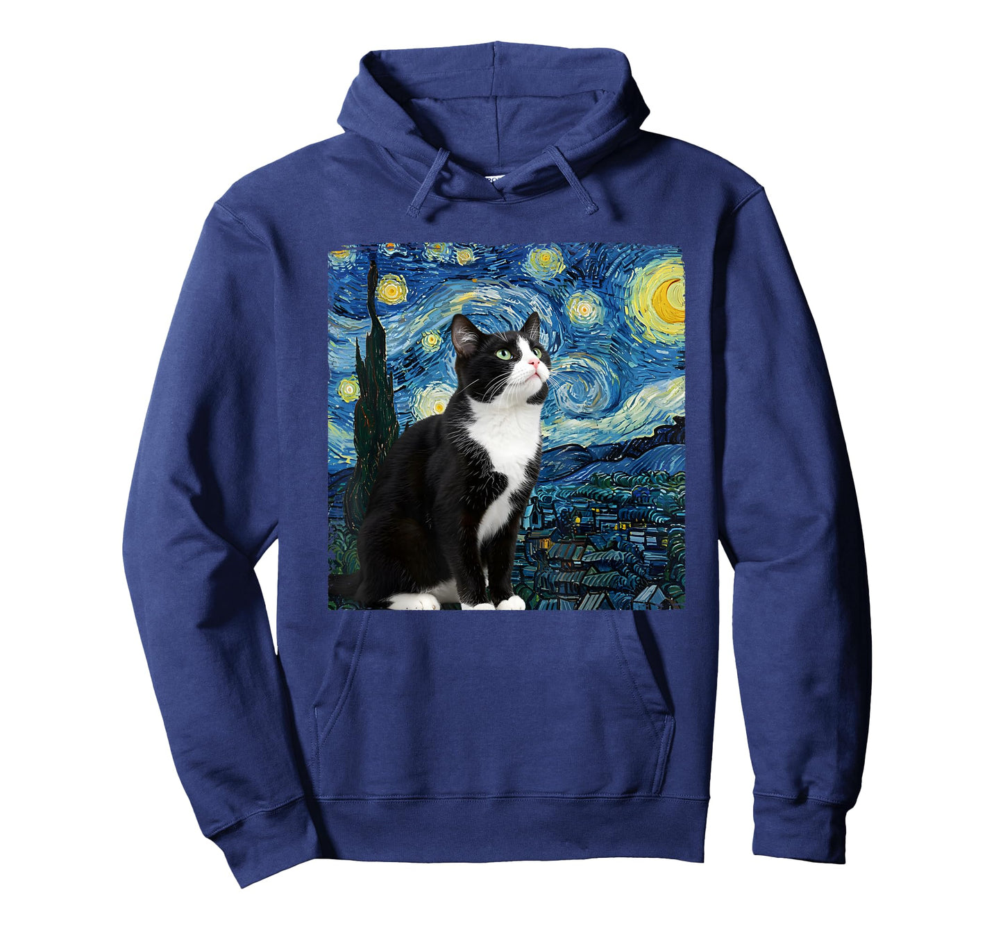 Cat Starry Night Van Gogh Cat Lover Gift T-Shirt