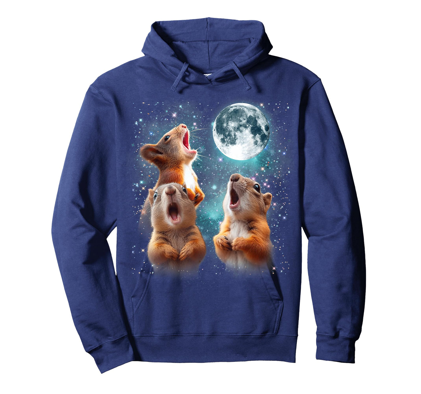 3 Squirrel Moon Howling Squirrel Head Funny for Men Women T-Shirt