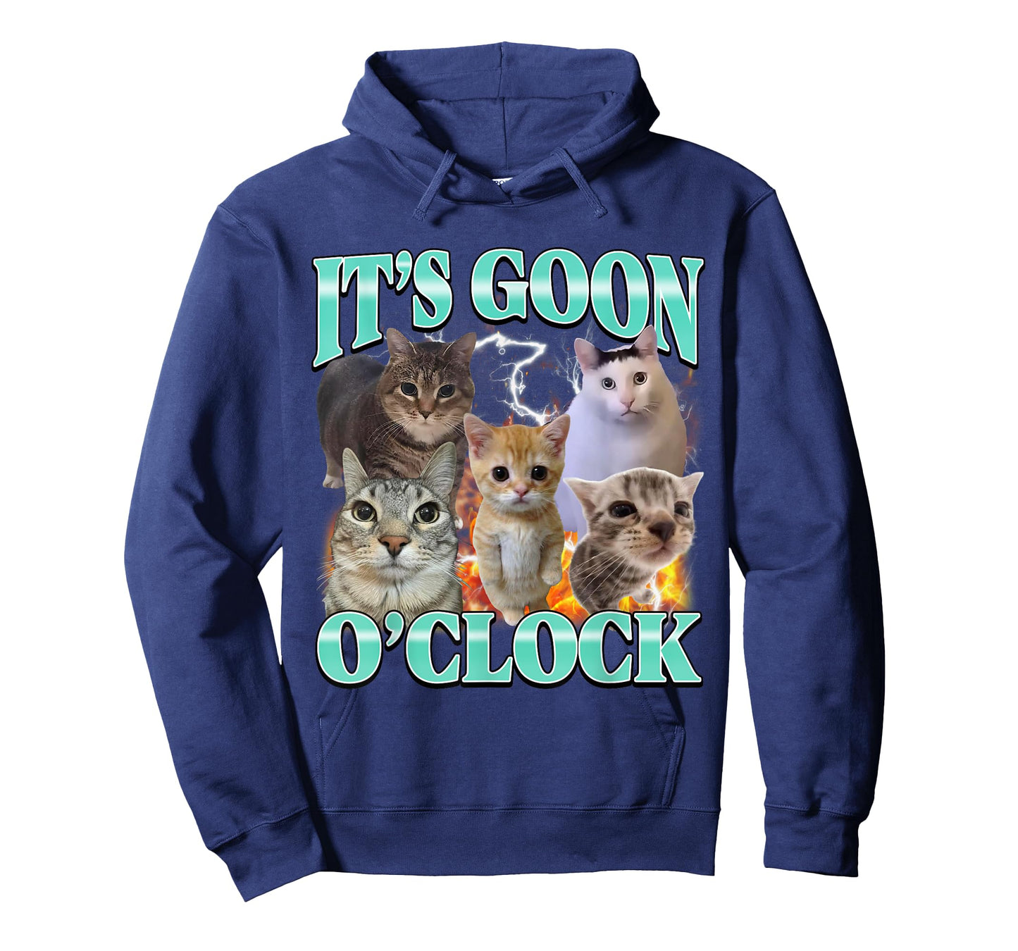 Gooning O'clock Funny Offensive Cat Meme Bootleg Men Women T-Shirt