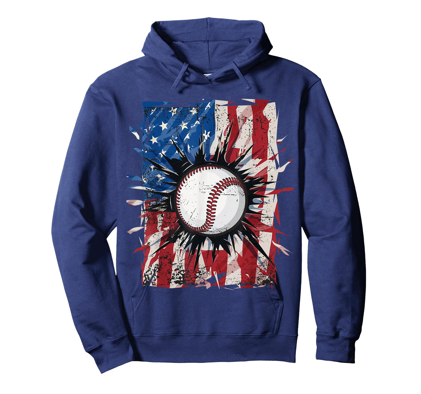 Patriotic Baseball 4th of July Men USA American Flag Boys T-Shirt