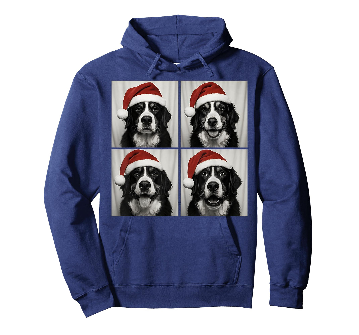 Funny Christmas Bernese Mountain Dog Santa Photo Booth T-Shirt