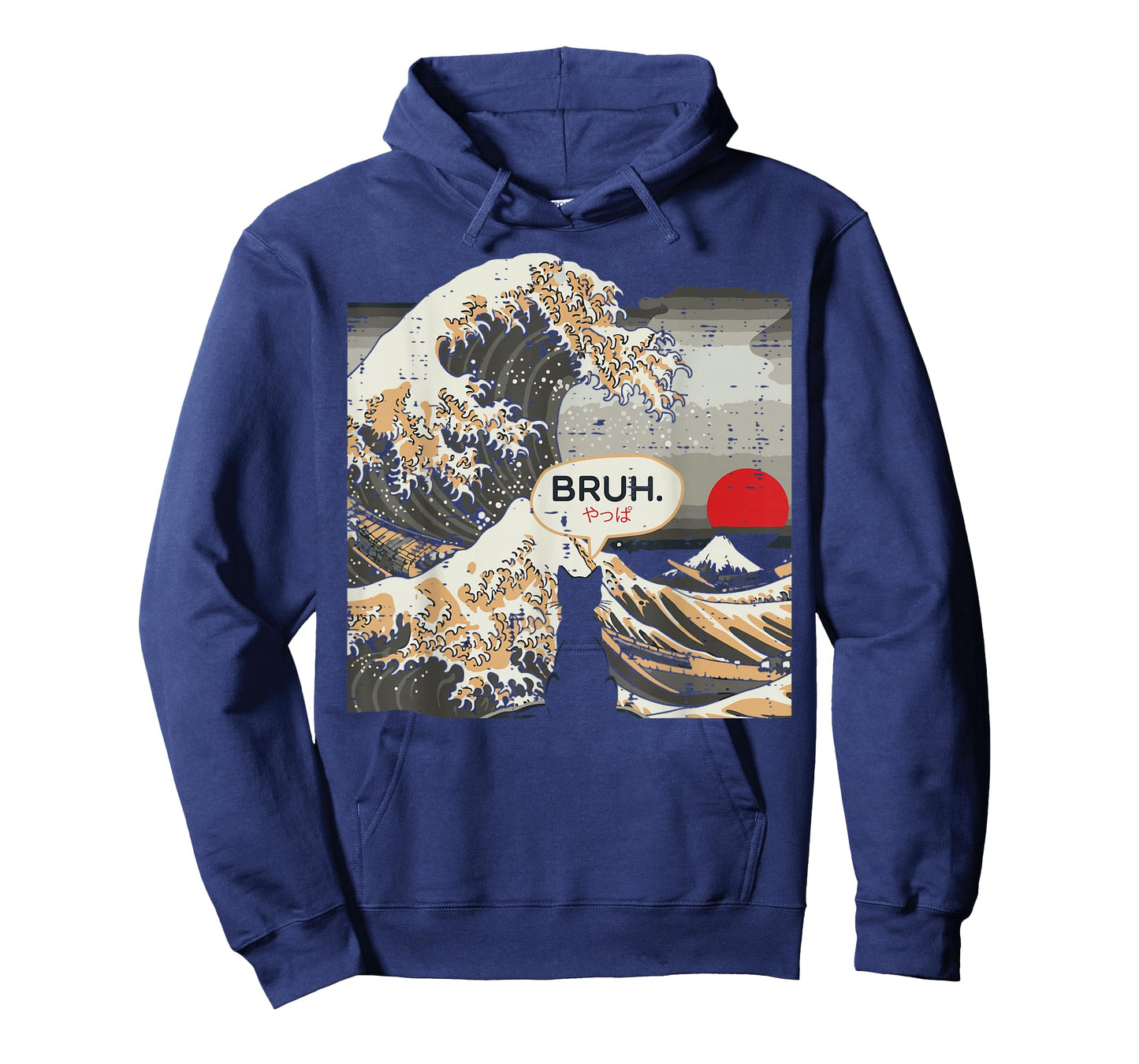 Japanese Great Wave Black Cat Bruh Funny Art Men Women Kids T-Shirt