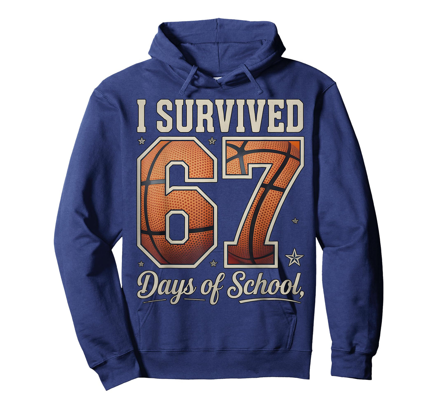 I Survived 67 Days of School Basketball Teacher Student Crew T-Shirt