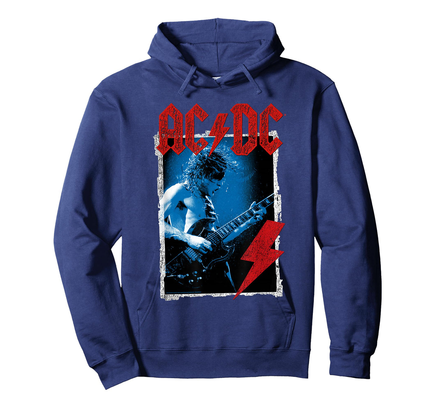 AC/DC Angus Young Blue Photo by Michael Putland T-Shirt