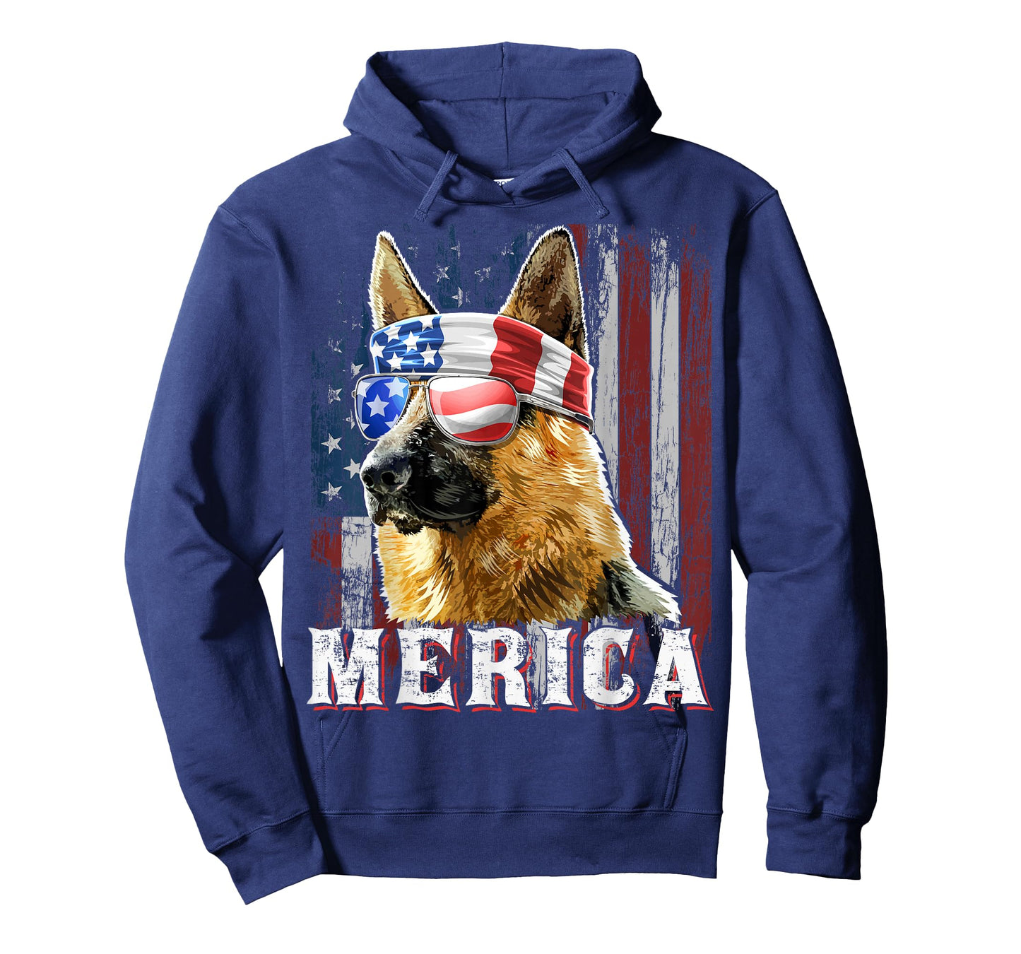 Merica German Shepherd Dog 4th of July American Flag Shirt T-Shirt