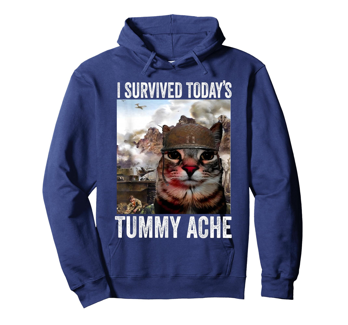 i Survived Today's Tummy ache cat - Lactose Tolerant T-Shirt