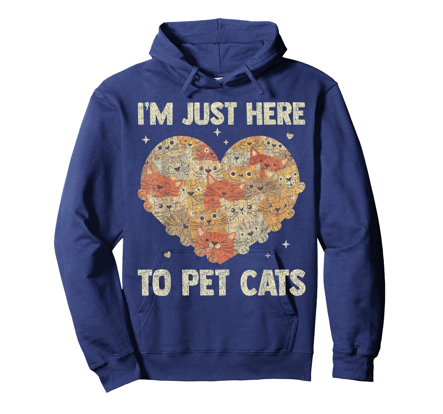 I'm Just Here To Pet Cats Funny Cat Heart T-Shirt for Men Women