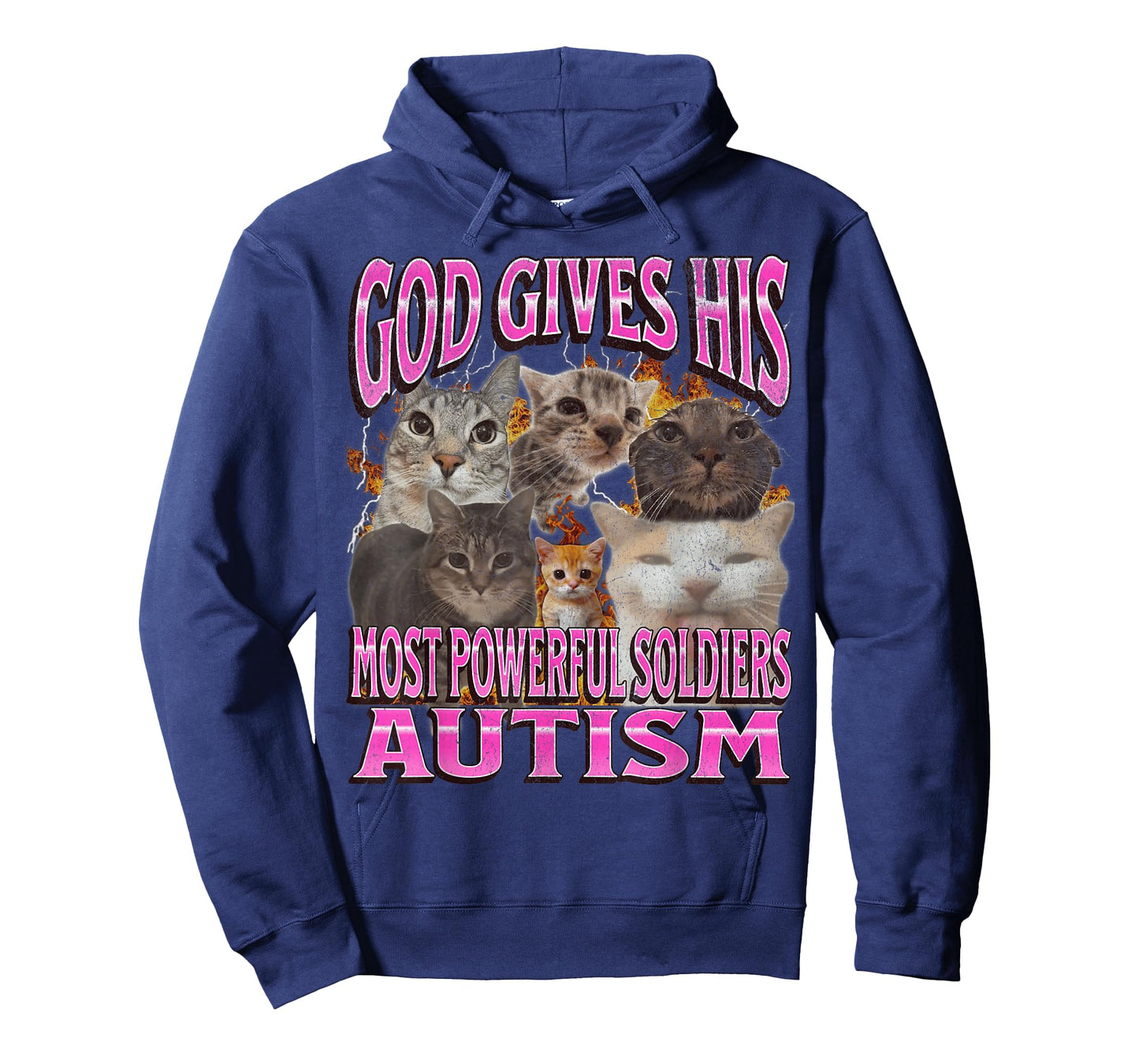God Gives His Most Powerful Autism Funny Cat Meme Bootleg T-Shirt