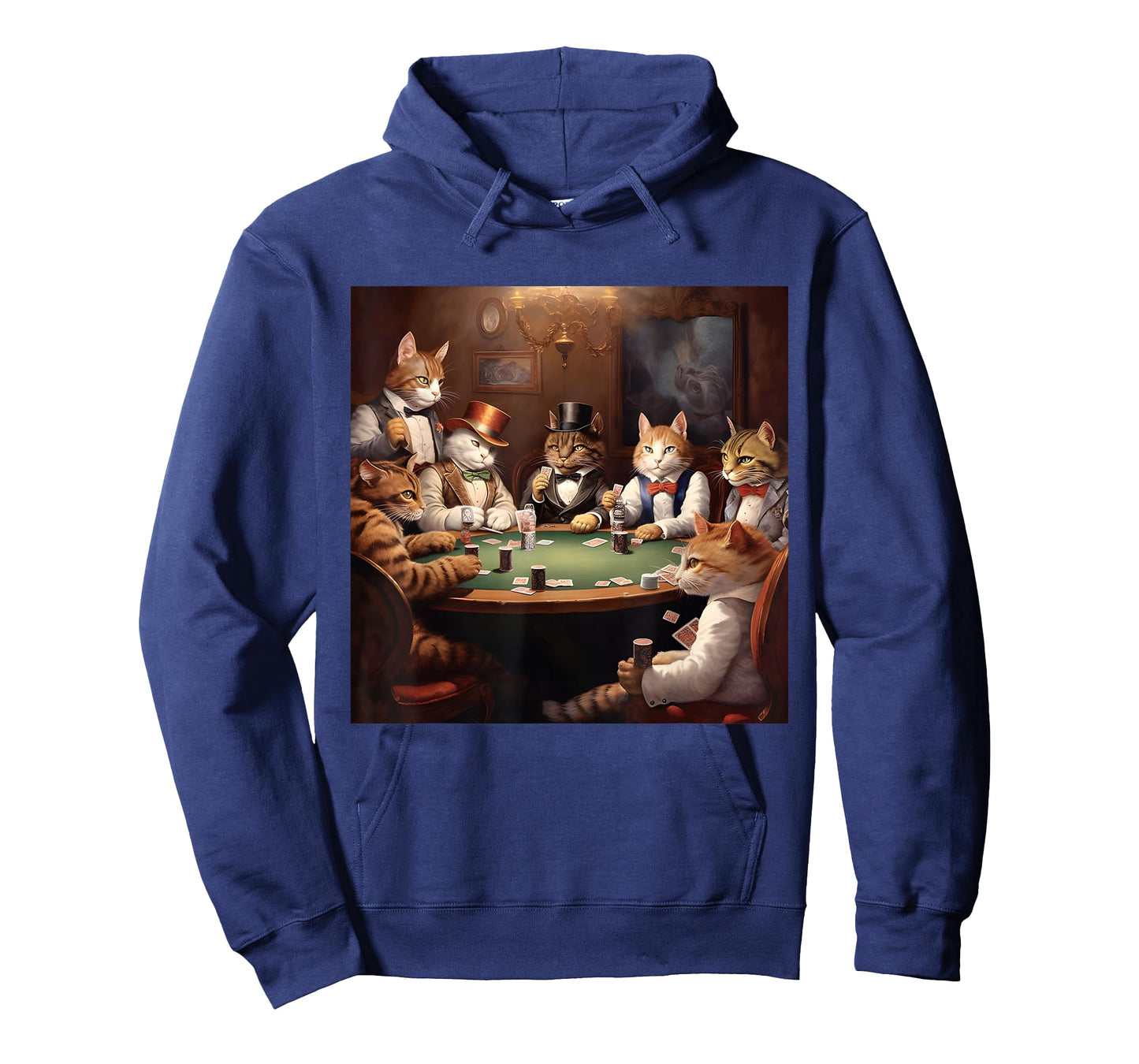 Poker Cat Lover Casino Gambling Cats Playing Poker Cards T-Shirt, Small, Black
