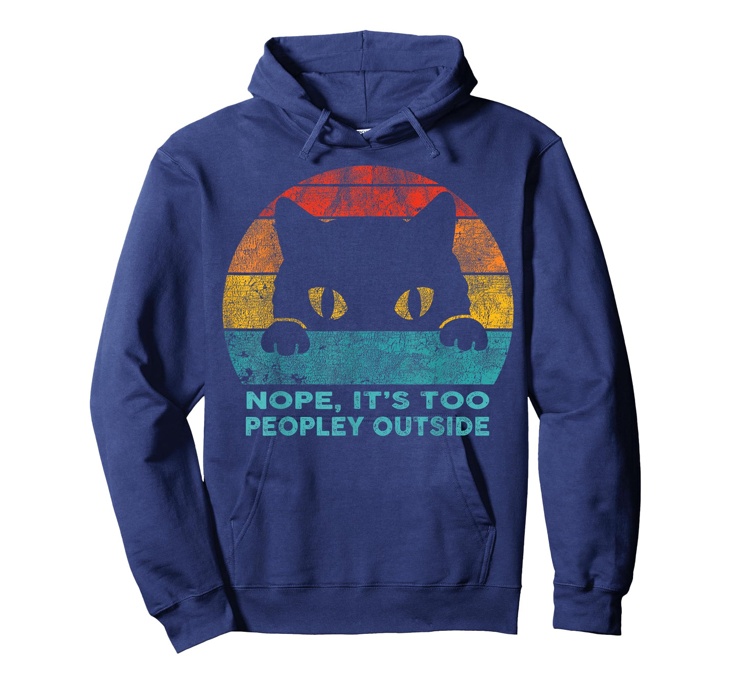 Nope it's too Peopley Outside for Introvert and Cat Lover T-Shirt