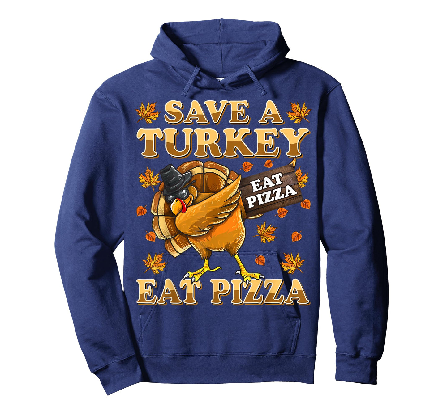 Save A Turkey Eat Pizza Shirt Thanksgiving Kids Adult Vegan T-Shirt