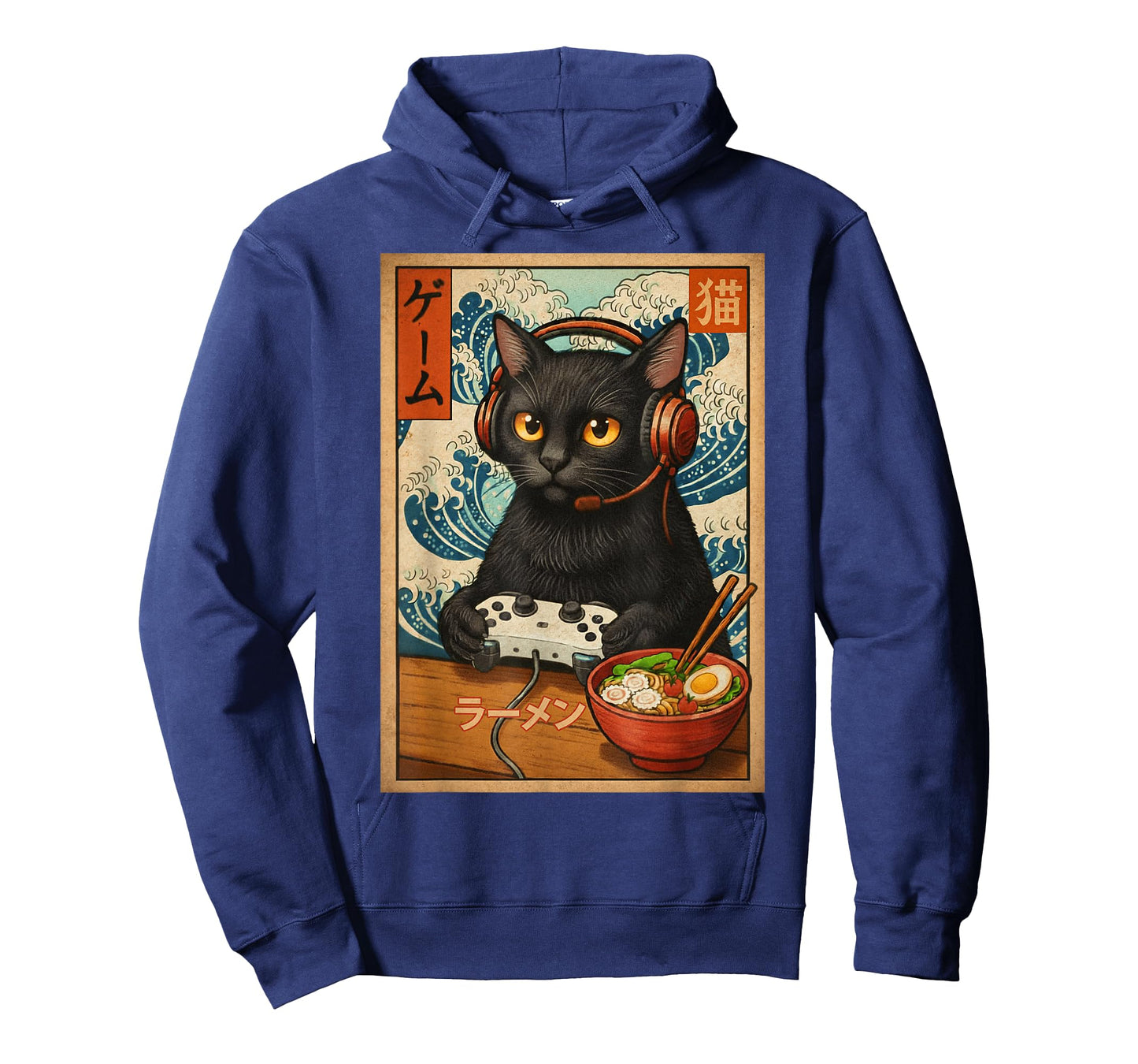 Kawaii Gamer Cat Funny Retro Japanese Cat Ramen Gaming T-Shirt
