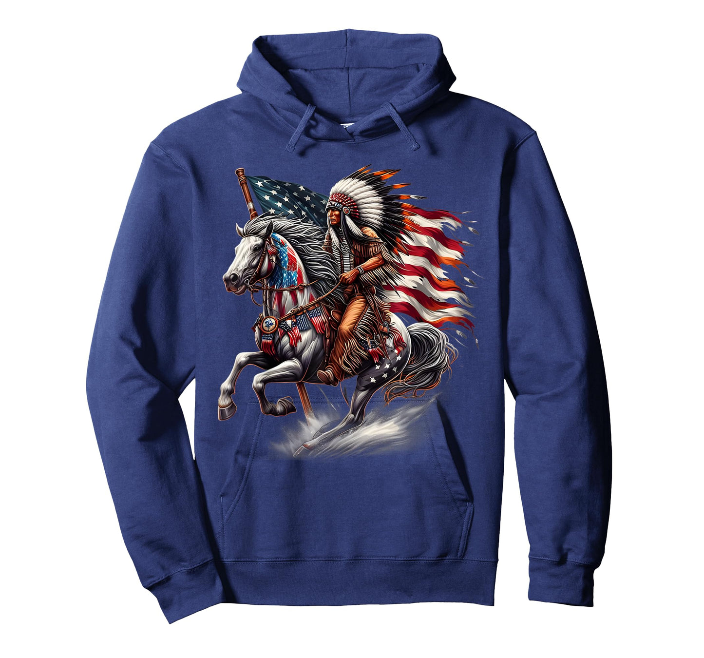 Native American Day Flag Indian Riding Horse 4th of July T-Shirt
