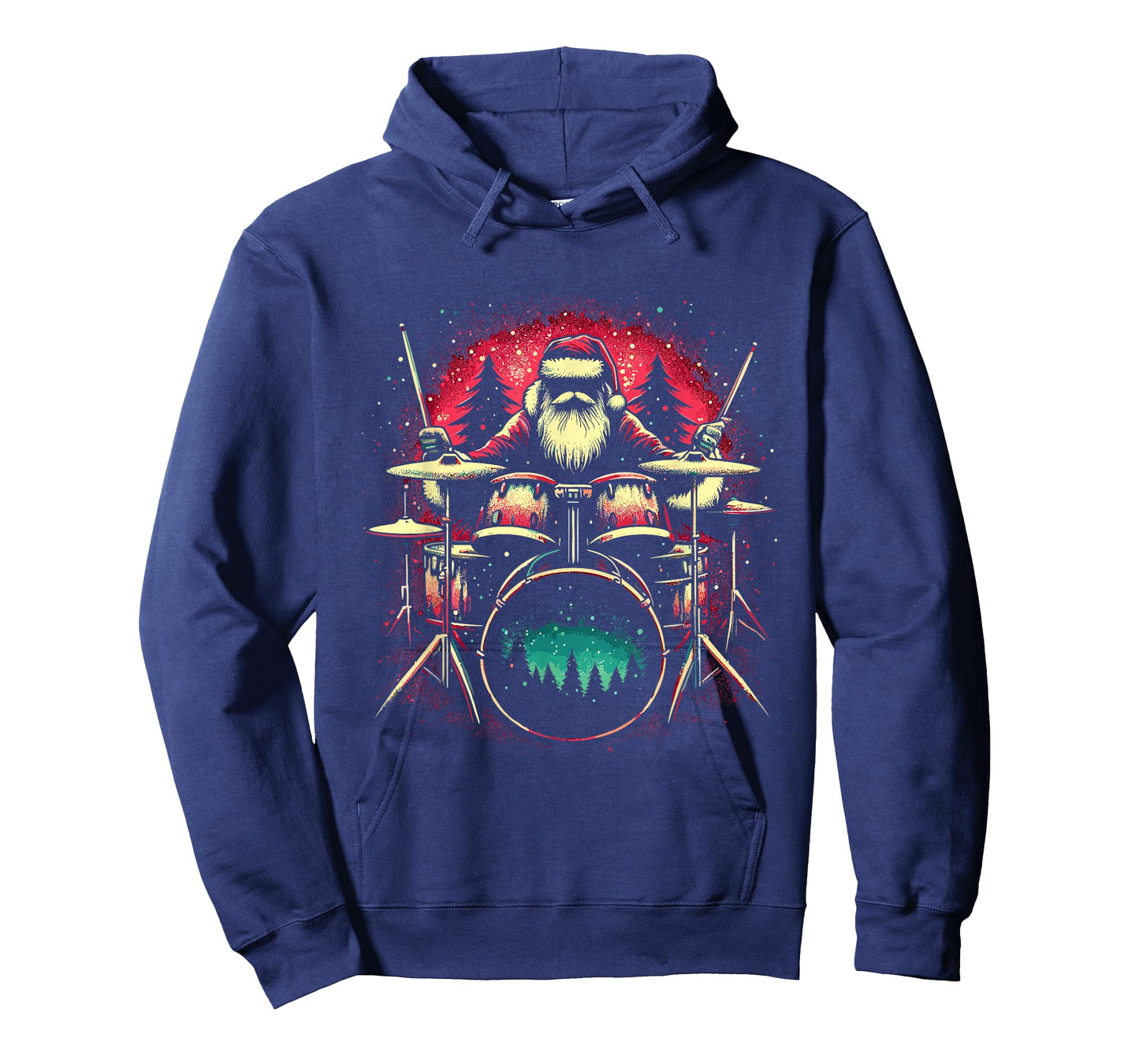 Santa Claus Drummer - Vintage Christmas Drum Set Drums Lover T-Shirt