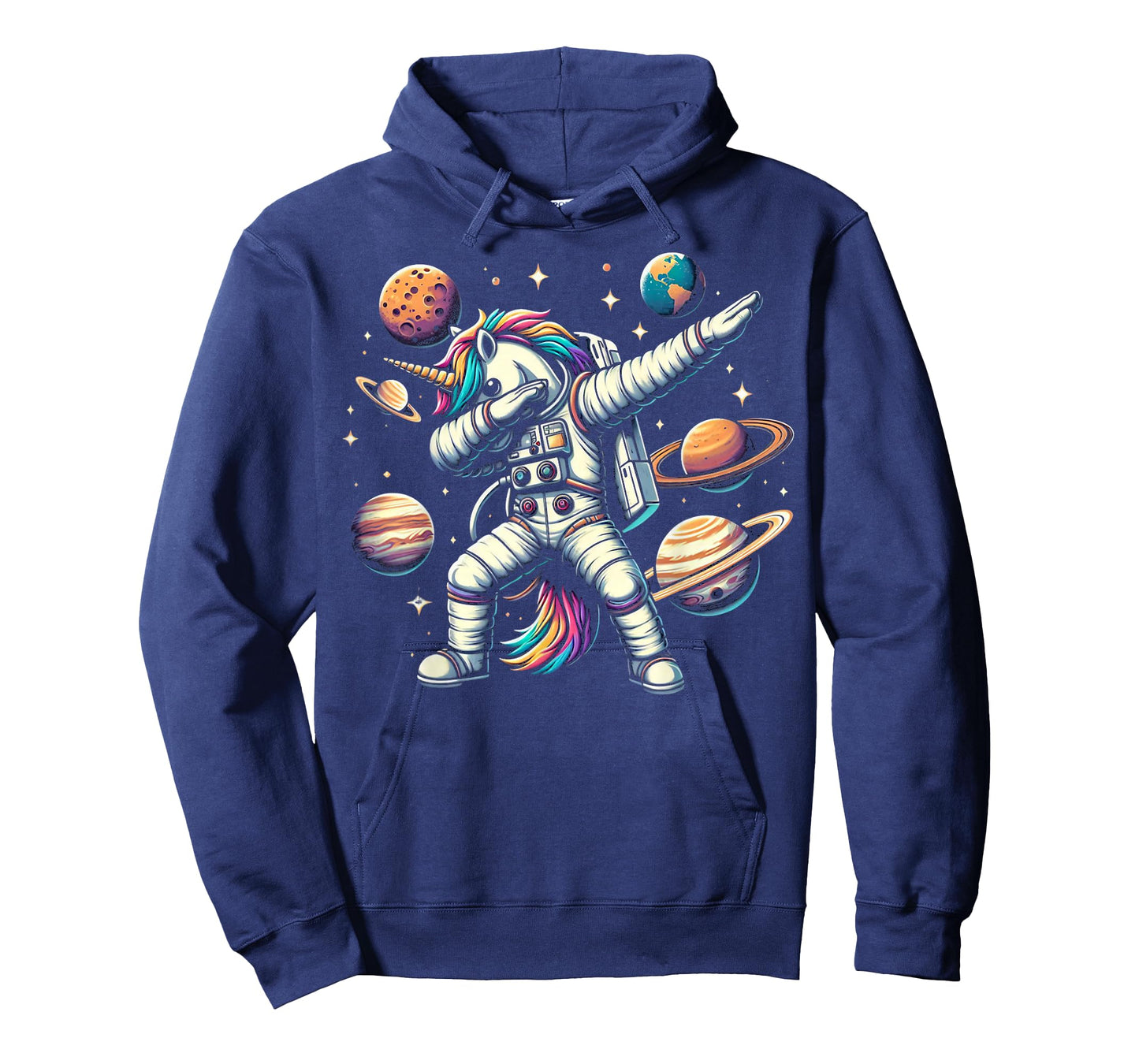 Unicorn Dabbing Astronomer Planets Universe Outer Space T-Shirt