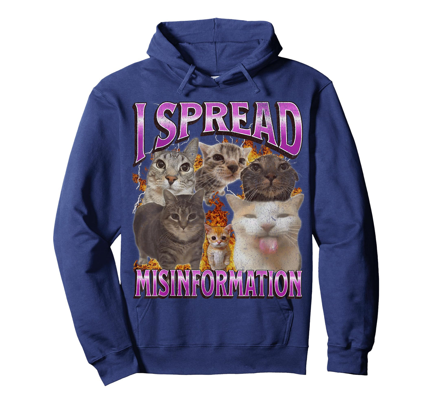 I Spread Misinformation Funny Cat Meme Bootleg Graphic Men Women T-Shirt