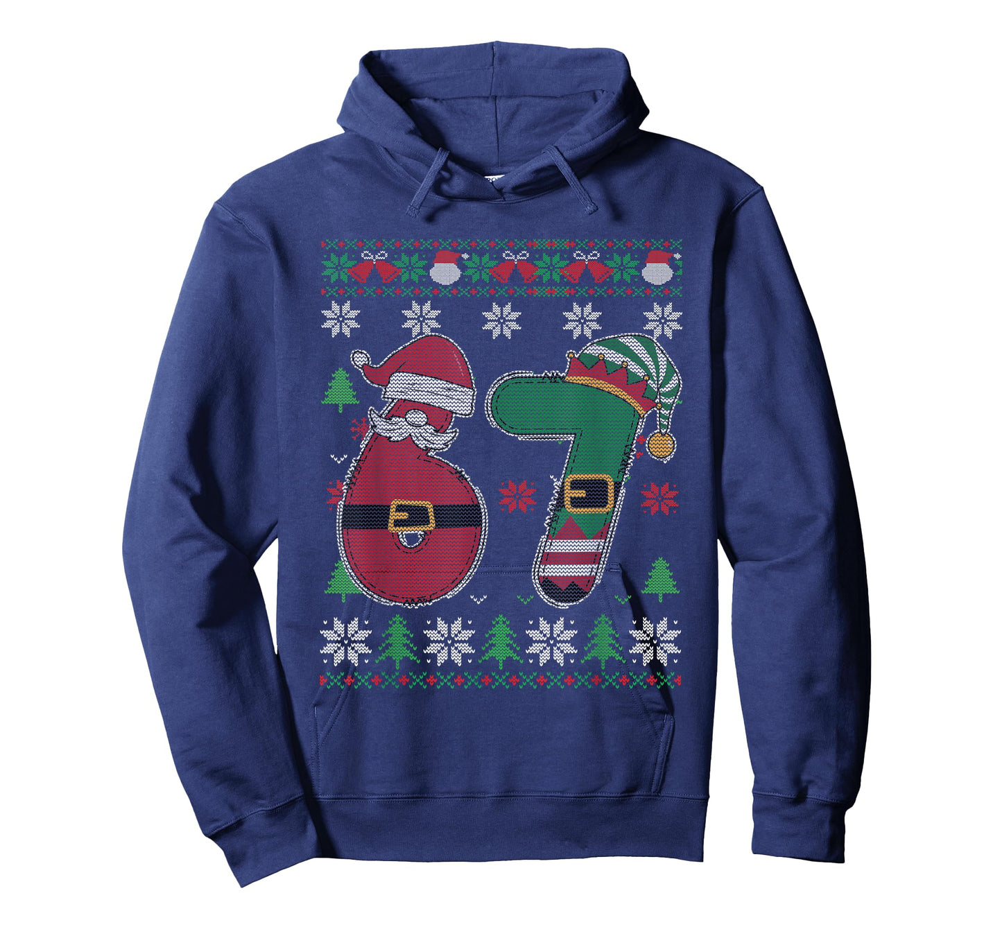 Funny 67 Meme 6 7 Ugly Sweater for Christmas Boys Kids Men T-Shirt