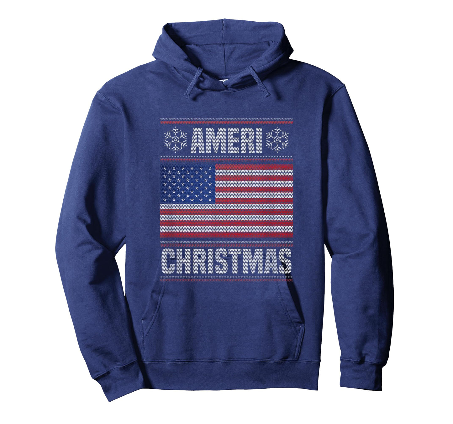 Ameri' Christmas Funny American Christmas Flag T-Shirt