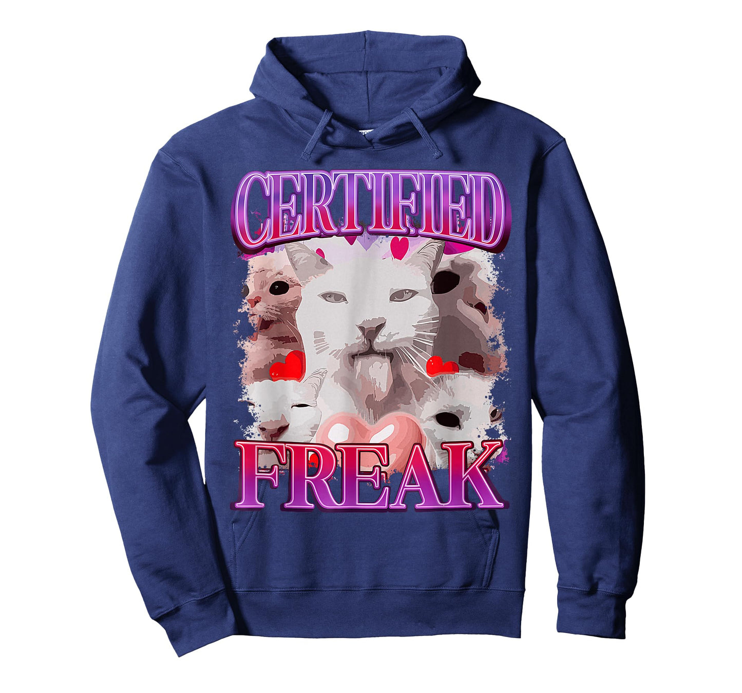 Certified Freak Cat Funny Cat Meme Sarcastic Humor T-Shirt
