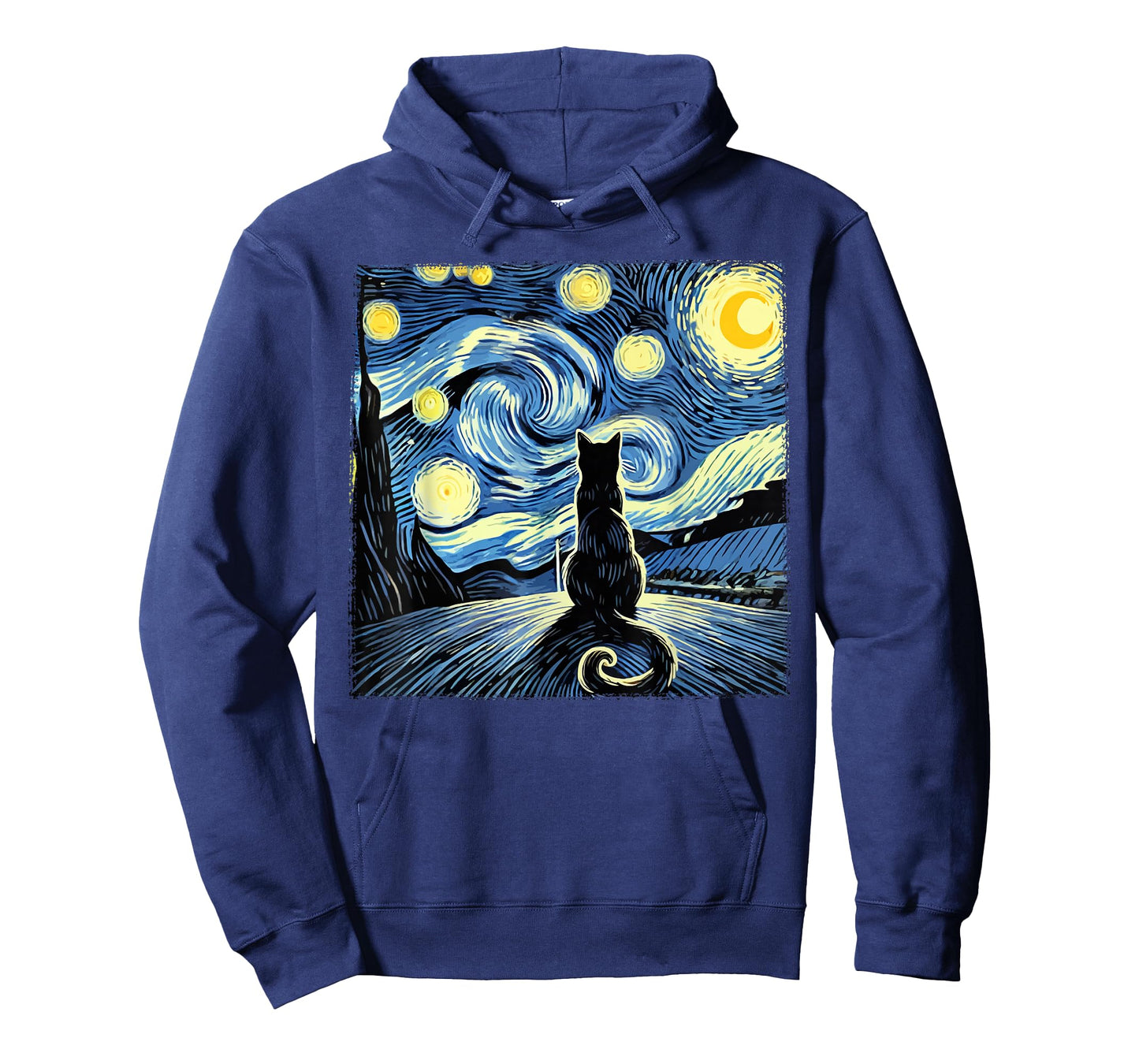 Van Gogh Starry Night Cat Shirt Funny Cat Lovers T-Shirt