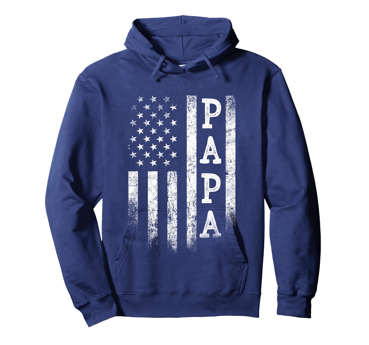 Papa American Flag Papa Gifts Patriotic Father's Day Long Sleeve T-Shirt