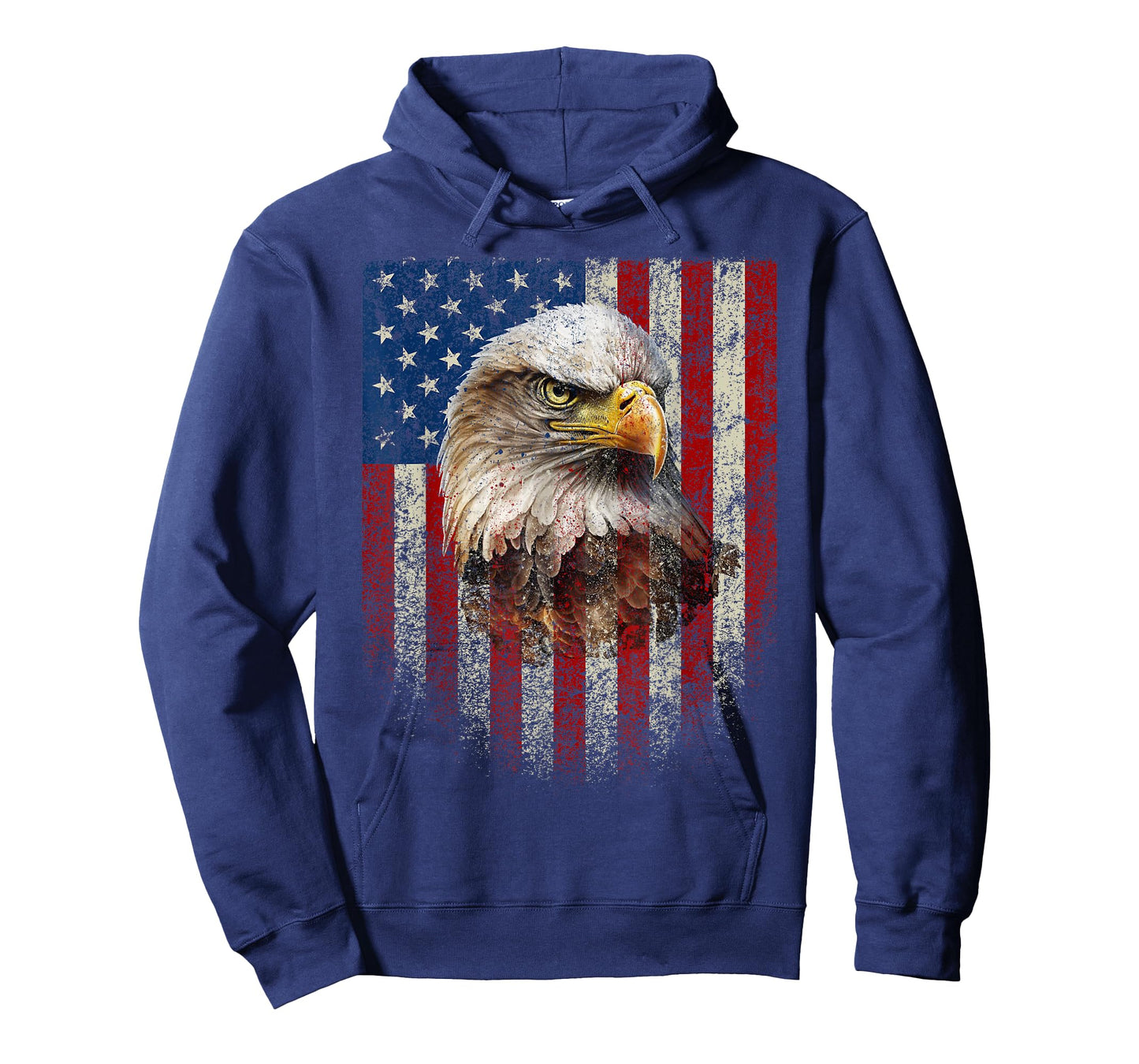 American Flag Bald Eagle Patriotic Red White Blue T-Shirt