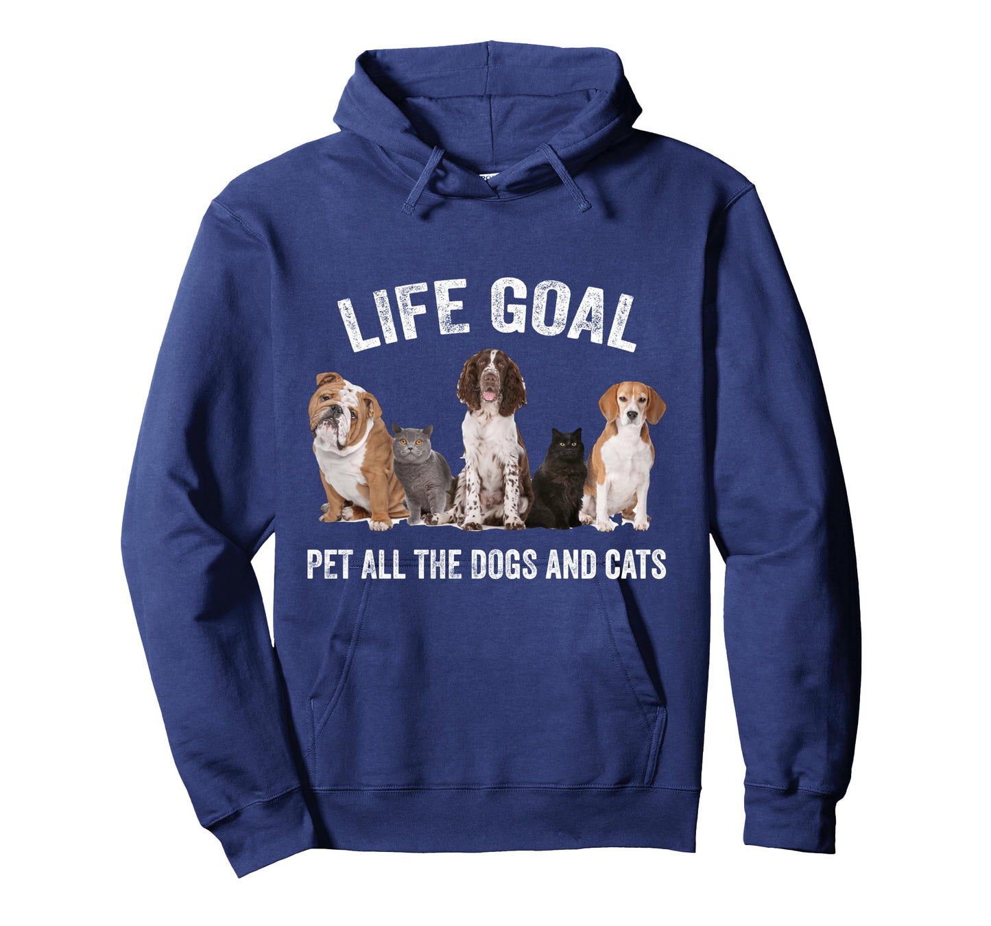 Life Goal Pet All The Dogs and Cats Funny Dog and Cat Lover Long Sleeve T-Shirt