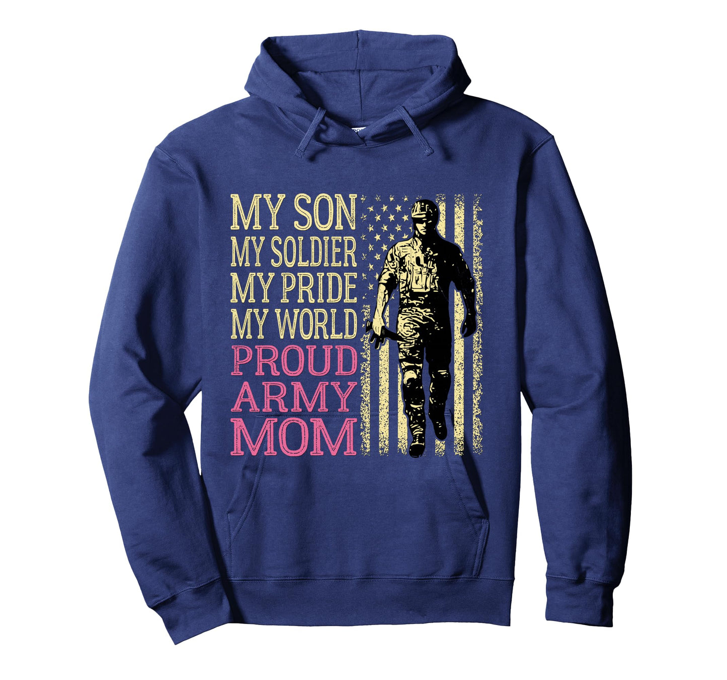 My Son My Soldier Hero Proud Army Mom US Military Mother Long Sleeve T-Shirt