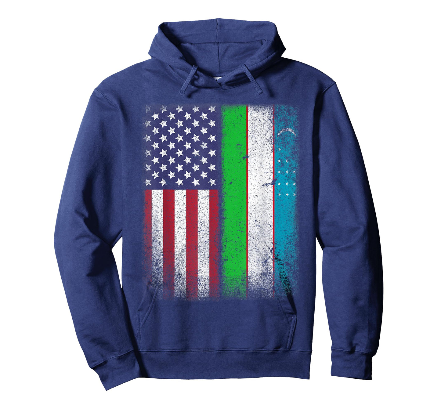 Uzbekistan Usa T-shirt Uzbek American Flag T-Shirt