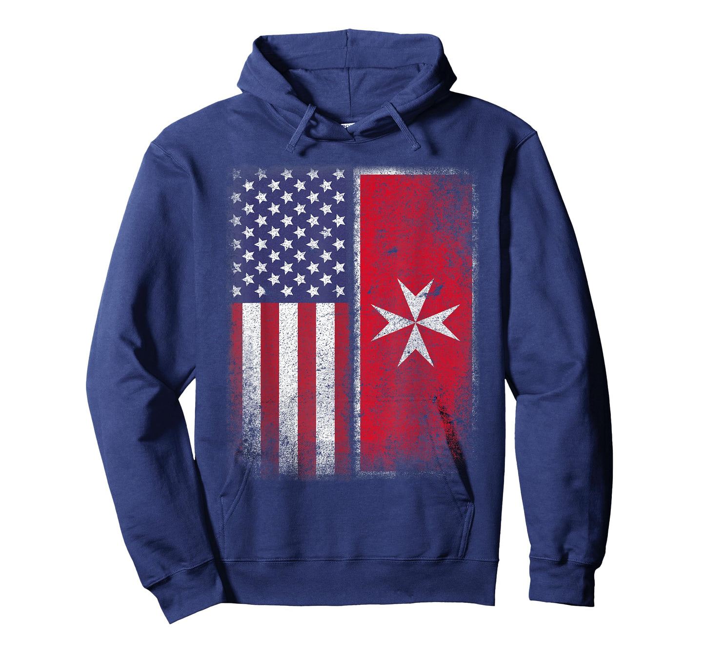 Maltese American Flag T-shirt Malta Cross Usa America Gift T-Shirt