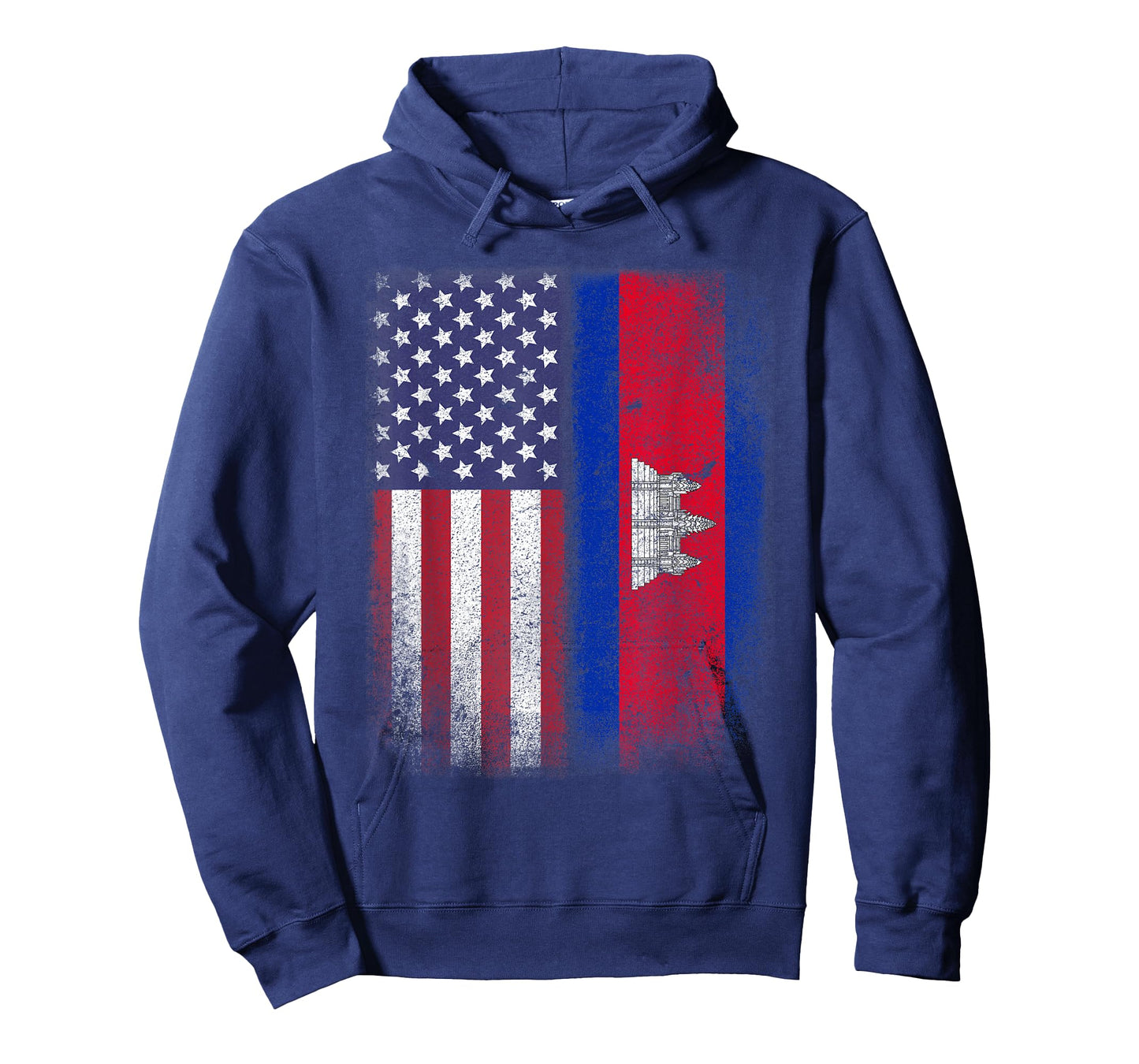 Cambodian American Flag T-Shirt Cambodia USA America T-Shirt